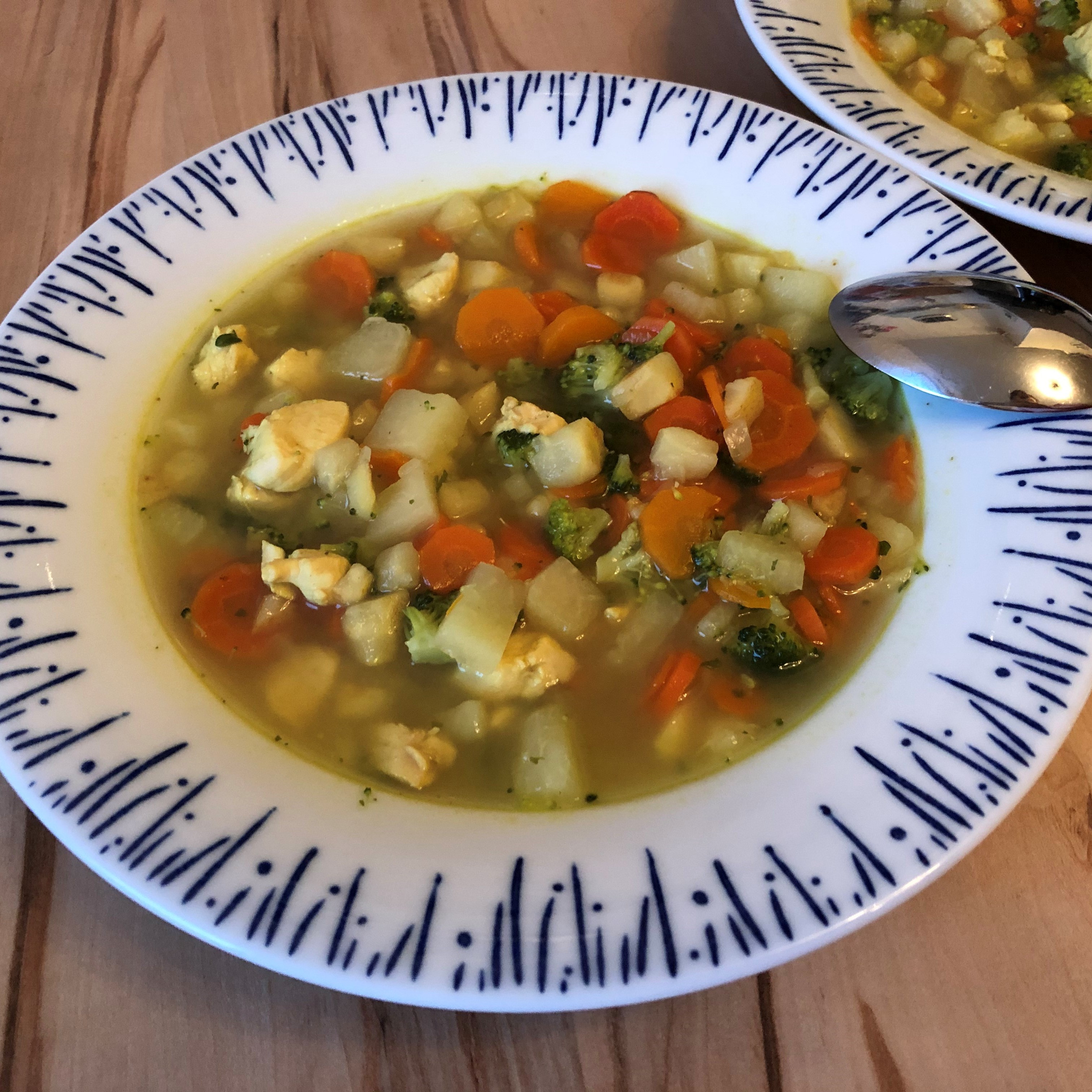 Gemüsesuppe mit Hühnchen